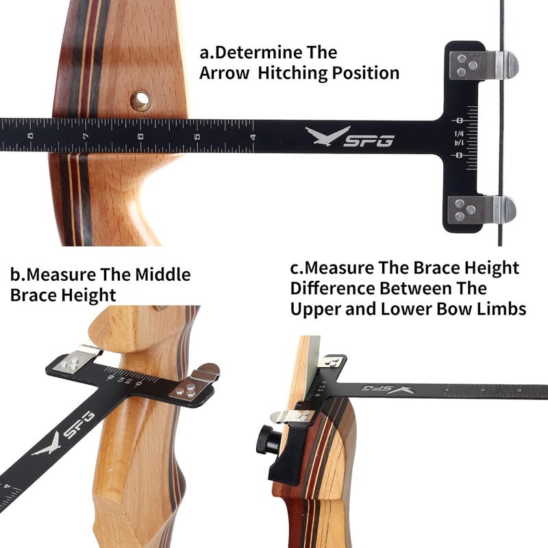 SOPOGER Archery Bow Square T Shape Ruler Measurement Tool Kit for Recurve and Compound Bow Accessories - Image 3